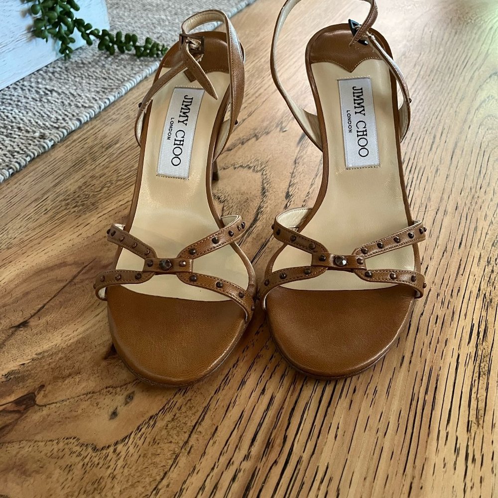 Jimmy Choo - Strappy Tan Heels - Brand New!